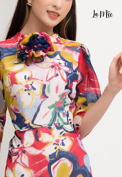 ĐẦM HOA, DÁNG DÀI, CỔ LỌ CỔ ĐIỂN MAXIVIC