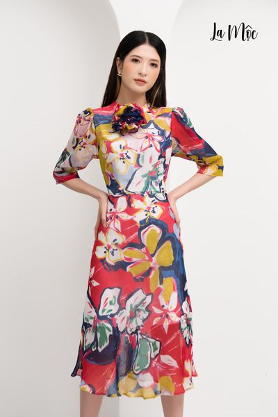 ĐẦM HOA, DÁNG DÀI, CỔ LỌ CỔ ĐIỂN MAXIVIC