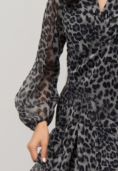 ĐẦM MAXIVIC HOẠ TIẾT DA BÁO, TAY PHỒNG