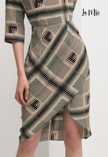 ĐẦM BODY Maxivic HOẠ TIẾT SỌC VUÔNG