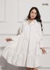 ĐẦM BABY DOLL MÀU KEM LA MỘC, SATIN LỤA KOREA, TAY DÀI