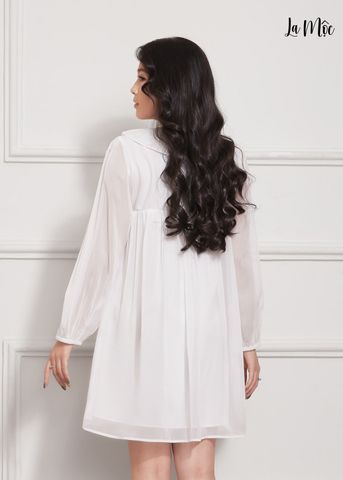 dam-baby-doll-trang-giau-bung