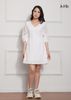 ĐẦM ÔM LA MỘC, LỤA CREP KOREA KẾT HỢP CHIFFON, CỔ TIM, TAY NHÚN, CHÍT BEN NGƯỢC