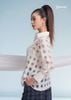 SET ÁO ORGANZA TRẮNG Ô VUÔNG QUẦN COTTON LỤA CARO XANH XÁM