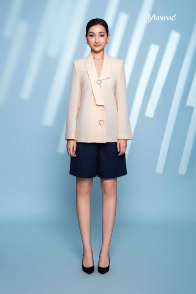 Áo blazer vàng cổ sam Maxivic