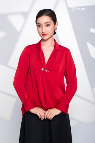 Áo vest đỏ cotton lụa Pháp Maxivic