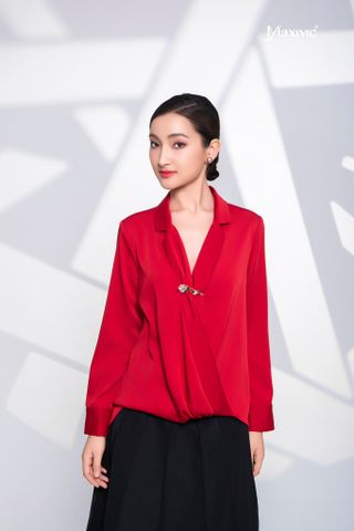 Áo vest đỏ cotton lụa Pháp Maxivic