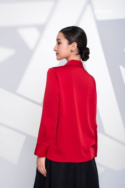 Áo vest đỏ cotton lụa Pháp Maxivic