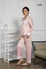 BỘ PIJAMA QUẦN DÀI TAY DÀI MÀU HỒNG, SATIN LỤA KOREA
