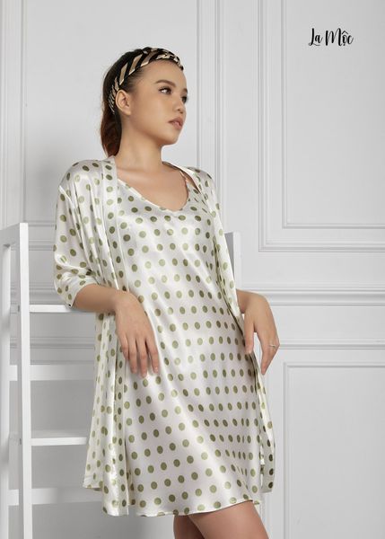 ĐẦM 2 DÂY + ÁO CHOÀNG SATIN LỤA KOREA