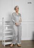 BỘ PIJAMA TAY DÀI, QUẦN DÀI, TRẮNG CHẤM BI, SATIN LỤA KOREA
