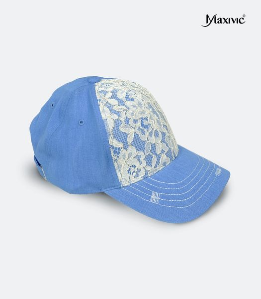 Mũ lưỡi trai cotton hoạ tiết ren trắng Maxivic