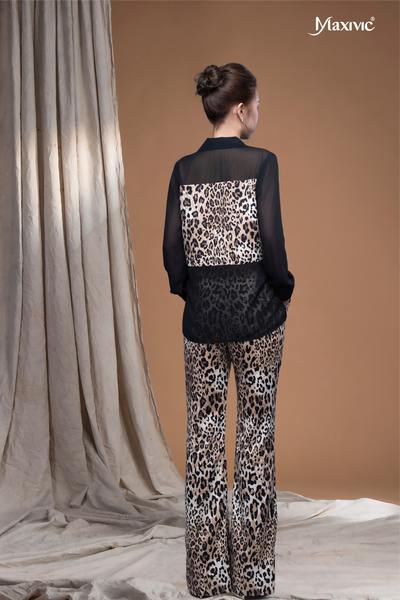 Quần tây beo lụa cát ống loe Maxivic