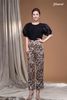 Áo thun tay phồng organza đen Maxivic
