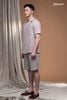 Quần nam linen kem sẫm ngắn viền sườn Maxivic