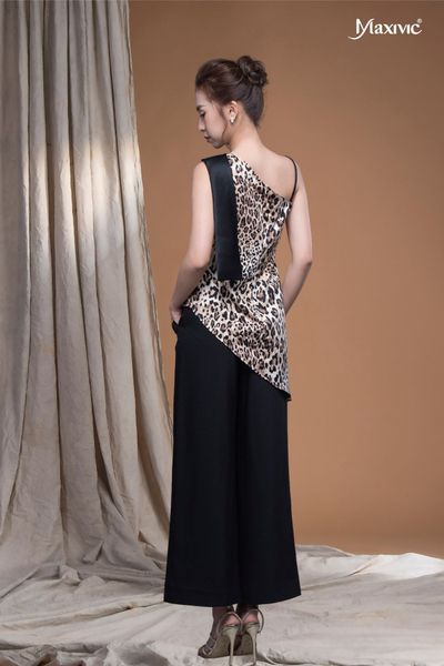 Áo beo lụa cát lệch vai Maxivic