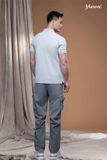 Quần nam kaki xám nhạt túi hộp ống đứng Maxivic