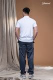 Quần nam kaki xám đậm túi hộp rút ống Maxivic