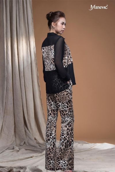 Quần tây beo lụa cát ống loe Maxivic