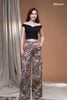 Áo croptop lụa cát đen trễ vai