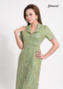 ĐẦM BODY, CỔ VEST, ĐẮP EO, ĐÍNH NÚT