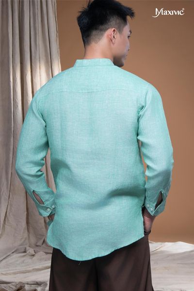 Quần nam kaki nâu đậm ngắn túi hộp Maxivic