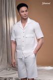 Quần short linen màu trắng Maxivic