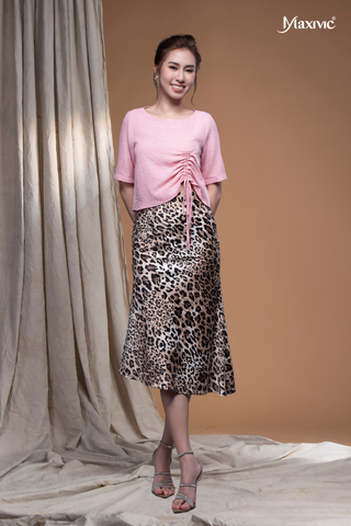 Váy đuôi cá beo lụa cát Maxivic