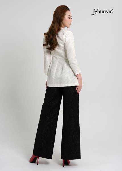 ÁO VEST CÁCH ĐIỆU MAXIVIC, HOA NỔI, XẺ HÔNG