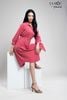 ĐẦM SƠ MI LỤA MÀU HỒNG