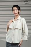 ÁO SƠ MI LỤA MÀU KEM LA MỘC