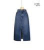 Chân váy jeans xẻ trước La Mộc