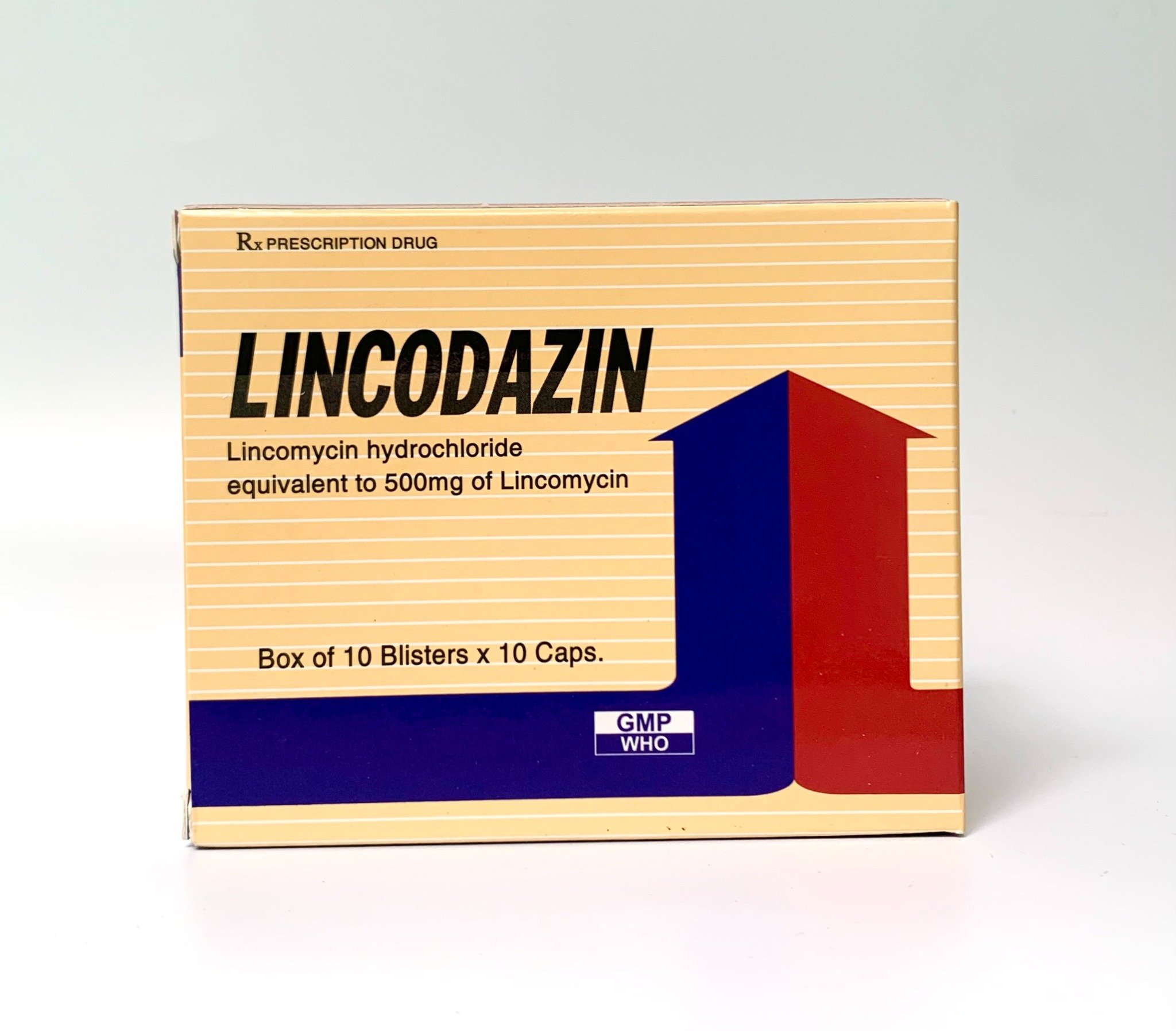 (Date 4/26) Lincodazin GMP-WHO Lincomycin Hydrochloride 500mg (H/10 vỉ x 10 viên) ( Q30200426 )