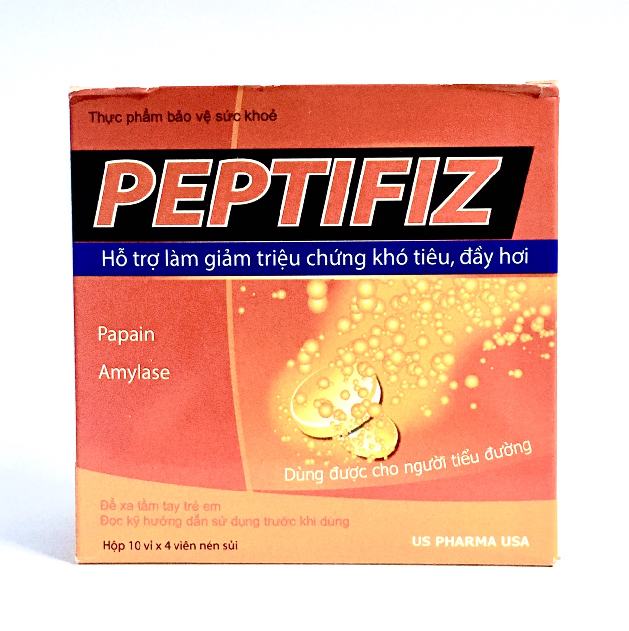 Peptifiz US Pharma Papain 60MG (H/10 VỈ x 4 VIÊN SỦI) ( Q30200067 )