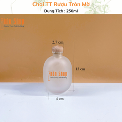 Chai Thủy Tinh Phun Mờ Tròn 250ml