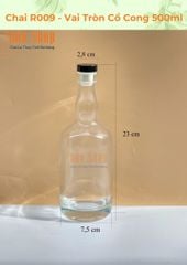 Chai Rượu 009 - Vai Tròn Cổ Cong 500ml