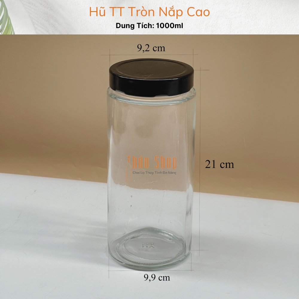 Hũ TT Tròn Nắp Cao 1000ml