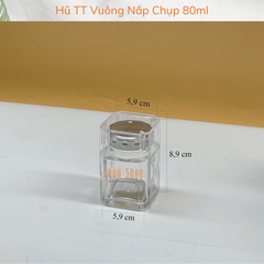 Hũ TT Vuông Nắp Chụp 80ml