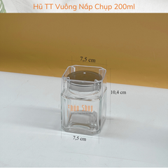 Hũ TT Vuông Nắp Chụp 200ml