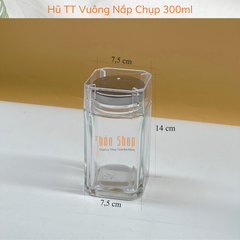 Hũ TT Vuông Nắp Chụp 300ml