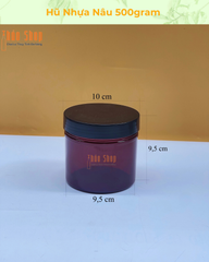 Hũ Nhựa Nâu 500gram