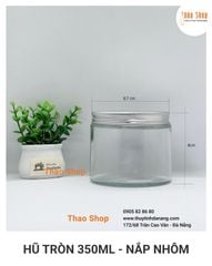 Hũ Thủy Tinh Tròn 350ml _Nắp Nhôm