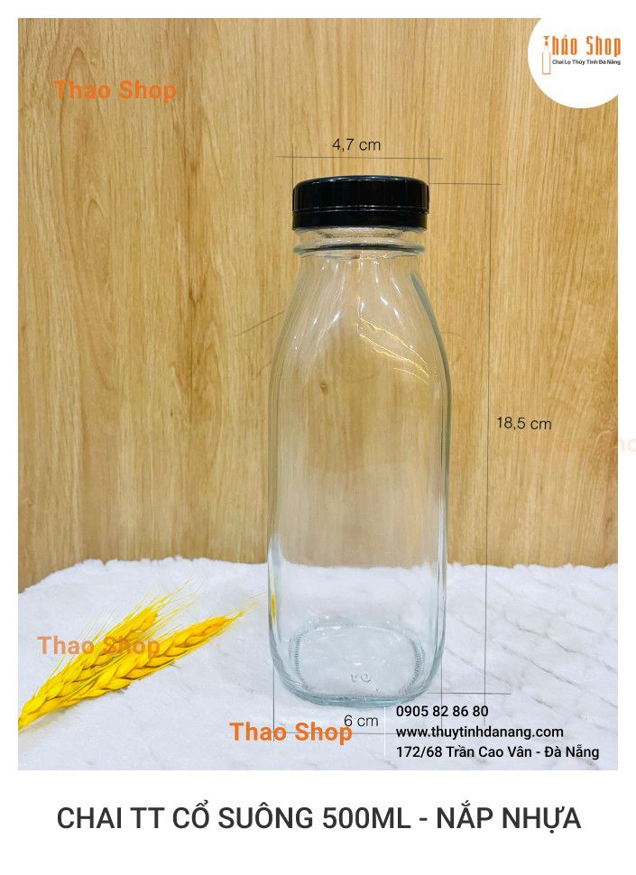 CHAI TT CỔ SUÔNG 500ML - NẮP NHỰA