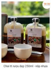 CHAI TT RƯỢU DẸP 250ML- NẮP NHỰA ĐEN