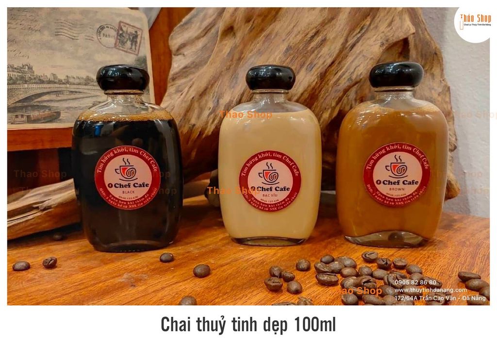 CHAI TT RƯỢU DẸP 100ML - NẮP NHỰA ĐEN