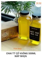 CHAI TT CỔ VUÔNG 500ML - NẮP NHỰA