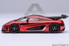 XE MÔ HÌNH KOENIGSEGG ONE : 1 APPLE RED/CARBON,TỶ LỆ 1/64 AUTOART