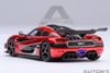 XE MÔ HÌNH KOENIGSEGG ONE : 1 APPLE RED/CARBON,TỶ LỆ 1/64 AUTOART