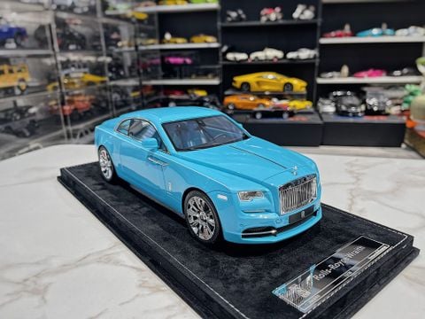  XE MÔ HÌNH ROLLS ROYCE WRAITH BABY BLUE,TỶ LỆ 1/18 HH 