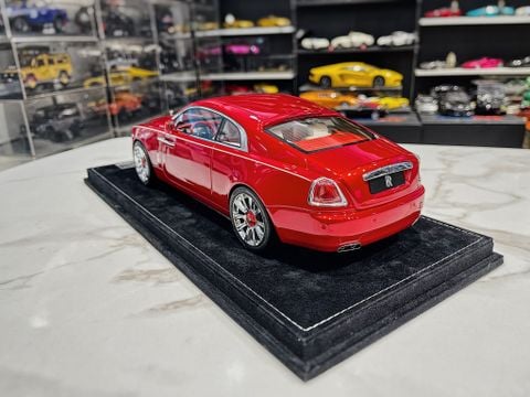  XE MÔ HÌNH ROLLS ROYCE WRAITH METALLIC RED,TỶ LỆ 1/18 HH 